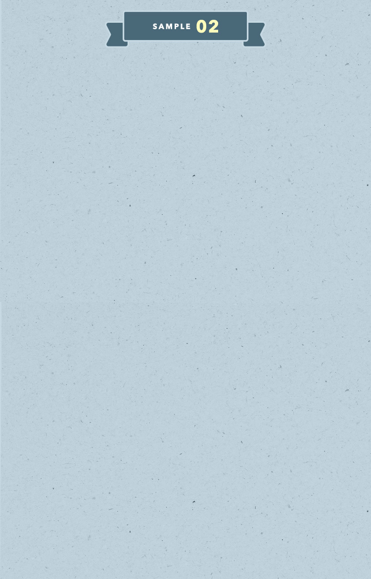SAMPLE02 最後まで飽きさせない一覧表デザイン